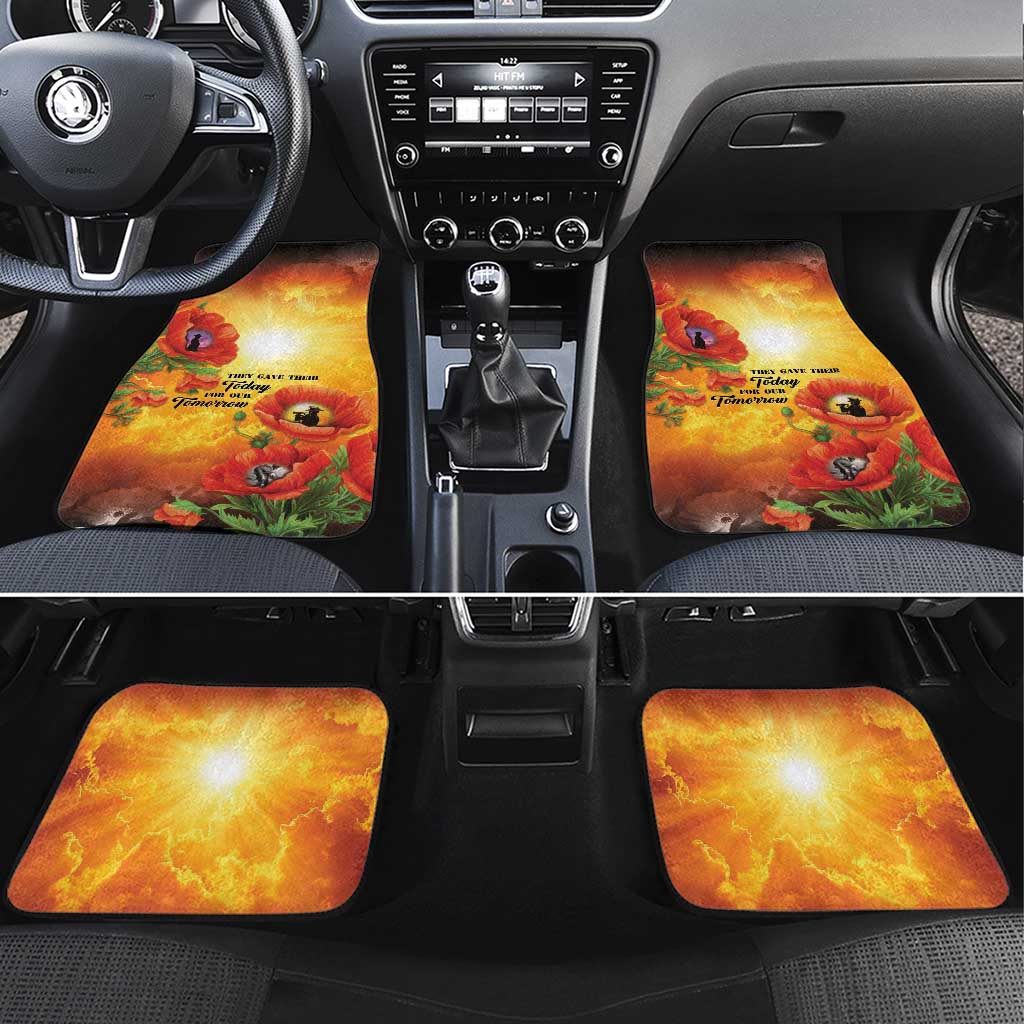 ANZAC Day Red Poppy Car Mats Honoring The ANZAC Spirit