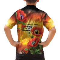 ANZAC Day Red Poppy Family Matching Long Sleeve Bodycon Dress and Hawaiian Shirt Honoring The ANZAC Spirit