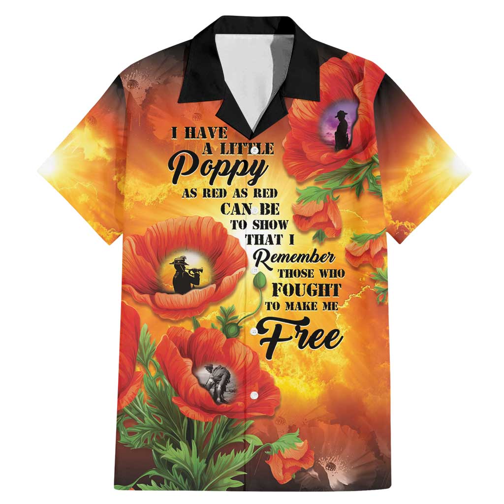 ANZAC Day Red Poppy Family Matching Mermaid Dress and Hawaiian Shirt Honoring The ANZAC Spirit