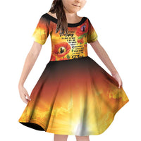 ANZAC Day Red Poppy Family Matching Off Shoulder Short Dress and Hawaiian Shirt Honoring The ANZAC Spirit