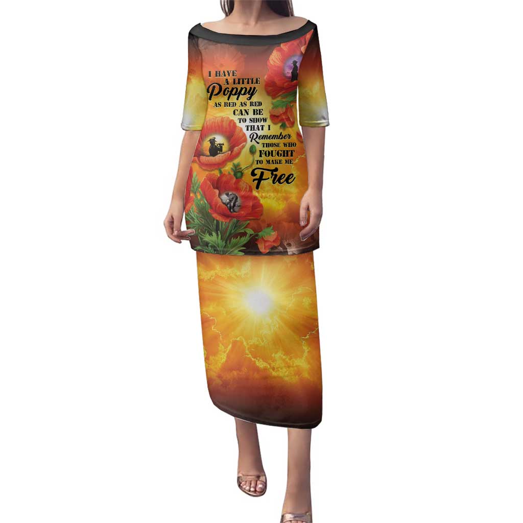 ANZAC Day Red Poppy Family Matching Puletasi and Hawaiian Shirt Honoring The ANZAC Spirit