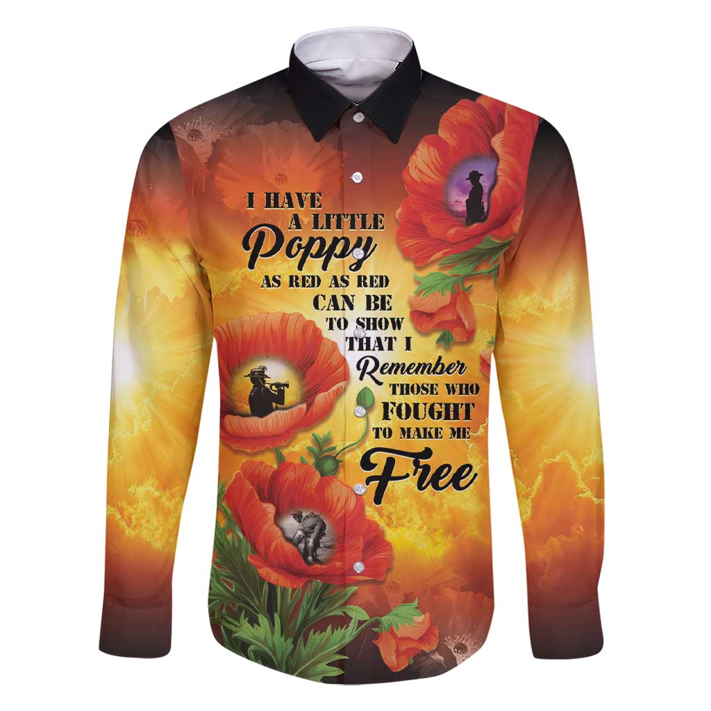 ANZAC Day Red Poppy Family Matching Short Sleeve Bodycon Dress and Hawaiian Shirt Honoring The ANZAC Spirit