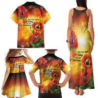 ANZAC Day Red Poppy Family Matching Tank Maxi Dress and Hawaiian Shirt Honoring The ANZAC Spirit
