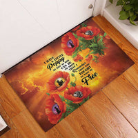 ANZAC Day Red Poppy Rubber Doormat Honoring The ANZAC Spirit LT05 - Polynesian Pride