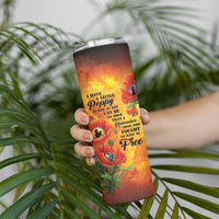 ANZAC Day Red Poppy Skinny Tumbler Honoring The ANZAC Spirit