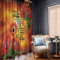 ANZAC Day Red Poppy Window Curtain Honoring The ANZAC Spirit