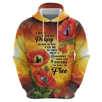 ANZAC Day Red Poppy Zip Hoodie Honoring The ANZAC Spirit