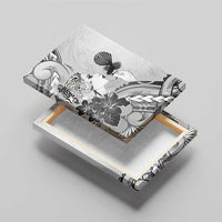 Aotearoa Maori Wahine Canvas Wall Art Fantail Bird Black Gold Marble