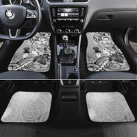 Aotearoa Maori Wahine Car Mats Fantail Bird Black Gold Marble