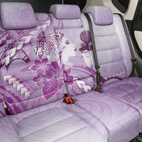 Aotearoa Maori Wahine Back Car Seat Cover Fantail Bird Purple Gold Marble