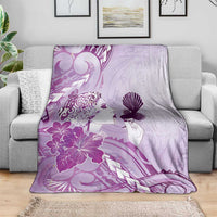 Aotearoa Maori Wahine Blanket Fantail Bird Purple Gold Marble