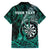 Personalised New Zealand Darts Hawaiian Shirt Maori Koru Dartboard Turquoise Flame