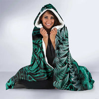 New Zealand Darts Hooded Blanket Maori Koru Dartboard Turquoise Flame