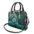 New Zealand Darts Shoulder Handbag Maori Koru Dartboard Turquoise Flame