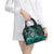 New Zealand Darts Shoulder Handbag Maori Koru Dartboard Turquoise Flame