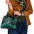 New Zealand Darts Shoulder Handbag Maori Koru Dartboard Turquoise Flame
