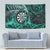 New Zealand Darts Tapestry Maori Koru Dartboard Turquoise Flame