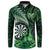 Personalised New Zealand Darts Button Sweatshirt Maori Koru Dartboard Green Flame