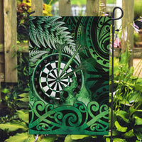 New Zealand Darts Garden Flag Maori Koru Dartboard Green Flame