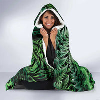 New Zealand Darts Hooded Blanket Maori Koru Dartboard Green Flame