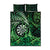 New Zealand Darts Quilt Bed Set Maori Koru Dartboard Green Flame