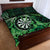 New Zealand Darts Quilt Bed Set Maori Koru Dartboard Green Flame
