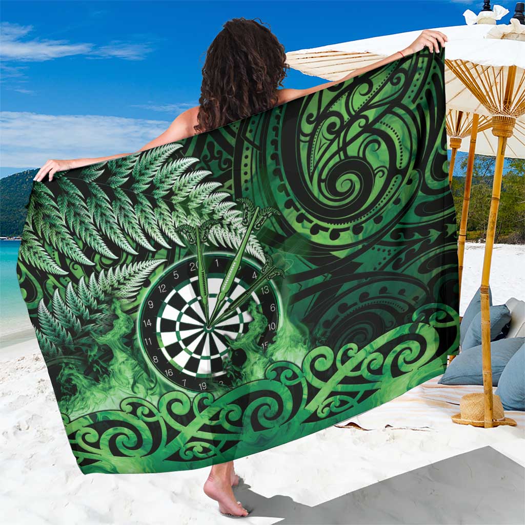New Zealand Darts Sarong Maori Koru Dartboard Green Flame