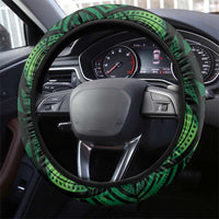 New Zealand Darts Steering Wheel Cover Maori Koru Dartboard Green Flame