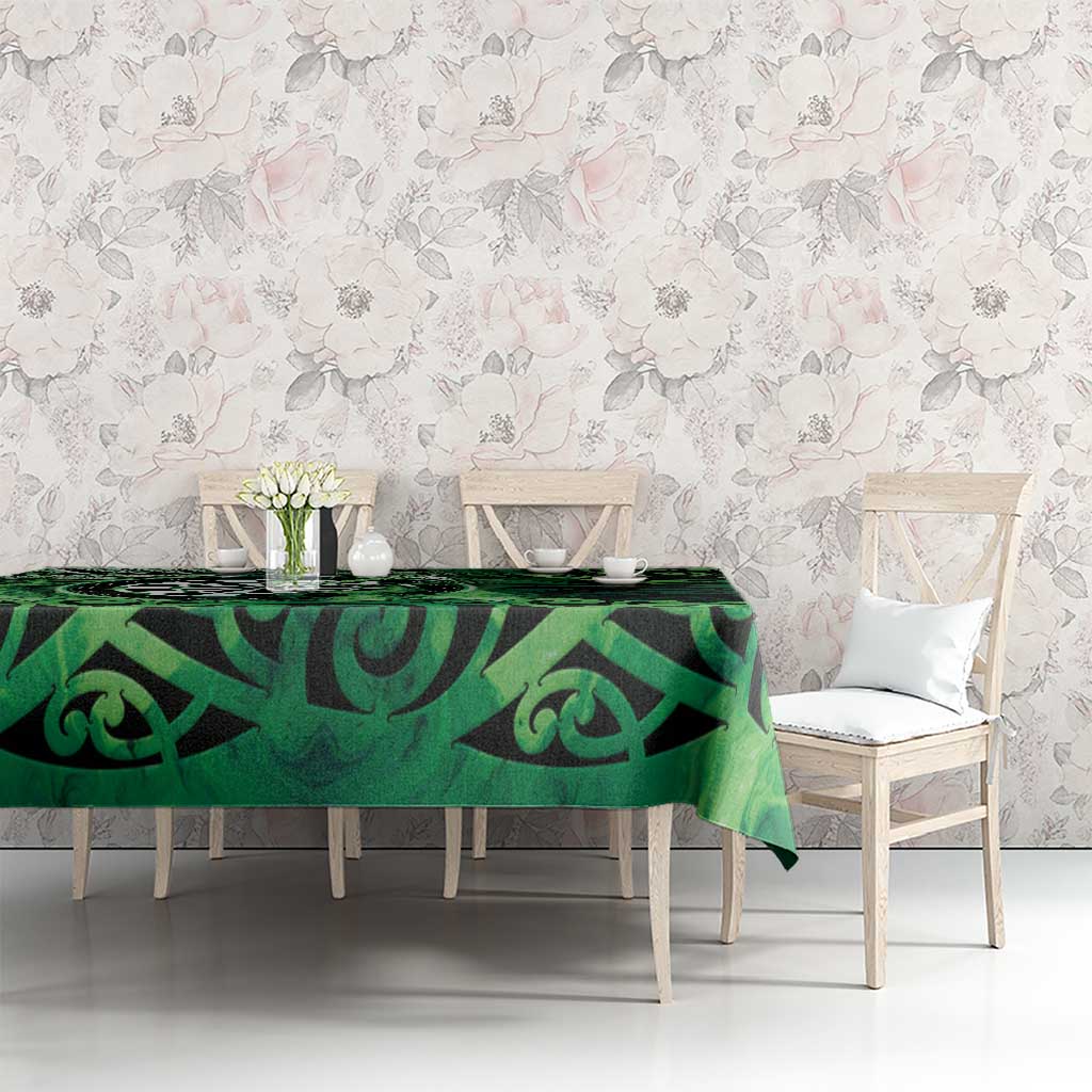 New Zealand Darts Tablecloth Maori Koru Dartboard Green Flame