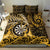 New Zealand Darts Bedding Set Maori Koru Dartboard Gold Flame