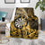 New Zealand Darts Blanket Maori Koru Dartboard Gold Flame