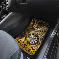 New Zealand Darts Car Mats Maori Koru Dartboard Gold Flame