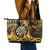 New Zealand Darts Leather Tote Bag Maori Koru Dartboard Gold Flame