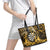 New Zealand Darts Leather Tote Bag Maori Koru Dartboard Gold Flame