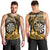 Personalised New Zealand Darts Men Tank Top Maori Koru Dartboard Gold Flame