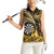 Personalised New Zealand Darts Women Sleeveless Polo Shirt Maori Koru Dartboard Gold Flame