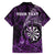 Personalised New Zealand Darts Hawaiian Shirt Maori Koru Dartboard Purple Flame