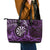 New Zealand Darts Leather Tote Bag Maori Koru Dartboard Purple Flame