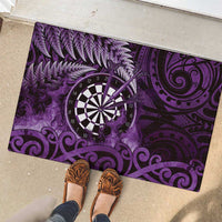 New Zealand Darts Rubber Doormat Maori Koru Dartboard Purple Flame