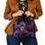 New Zealand Darts Shoulder Handbag Maori Koru Dartboard Purple Flame