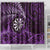 New Zealand Darts Shower Curtain Maori Koru Dartboard Purple Flame