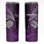 Personalised New Zealand Darts Skinny Tumbler Maori Koru Dartboard Purple Flame