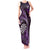 Personalised New Zealand Darts Tank Maxi Dress Maori Koru Dartboard Purple Flame