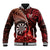 Personalised New Zealand Darts Baseball Jacket Maori Koru Dartboard Red Flame