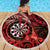 New Zealand Darts Beach Blanket Maori Koru Dartboard Red Flame