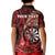 Personalised New Zealand Darts Kid Polo Shirt Maori Koru Dartboard Red Flame