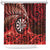New Zealand Darts Shower Curtain Maori Koru Dartboard Red Flame