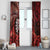 New Zealand Darts Window Curtain Maori Koru Dartboard Red Flame