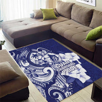 Guam Chief Quipuha Area Rug Polynesian Pattern With Guasali Flowers