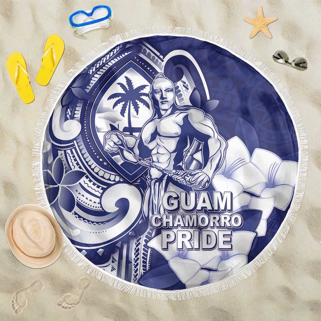 Guam Chief Quipuha Beach Blanket Polynesian Pattern With Guasali Flowers